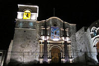 Another lit up church